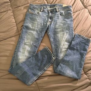 Light blue diesel jeans size 16 none ripped